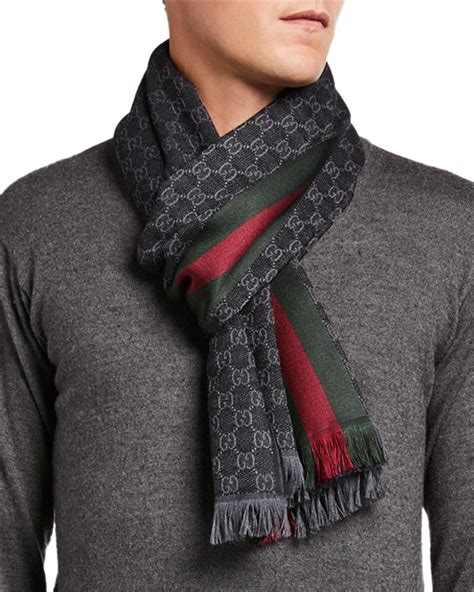 wool gucci scarf mens|gucci wool scarf sale.